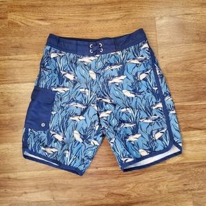 Cat & Jack Swim Trunks Boy's Medium (8/10) HUSKY Shark